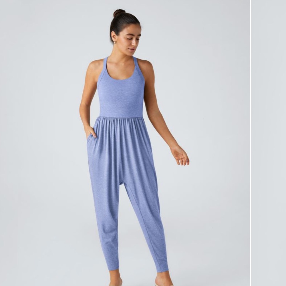 HALARA Blue Jumpsuit Effortlessly Chic and Comfortable NWT